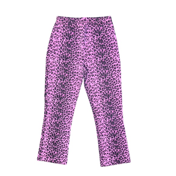 Pants - Vintage Pink Cheetah Print Wide Leg High Waist Pants
